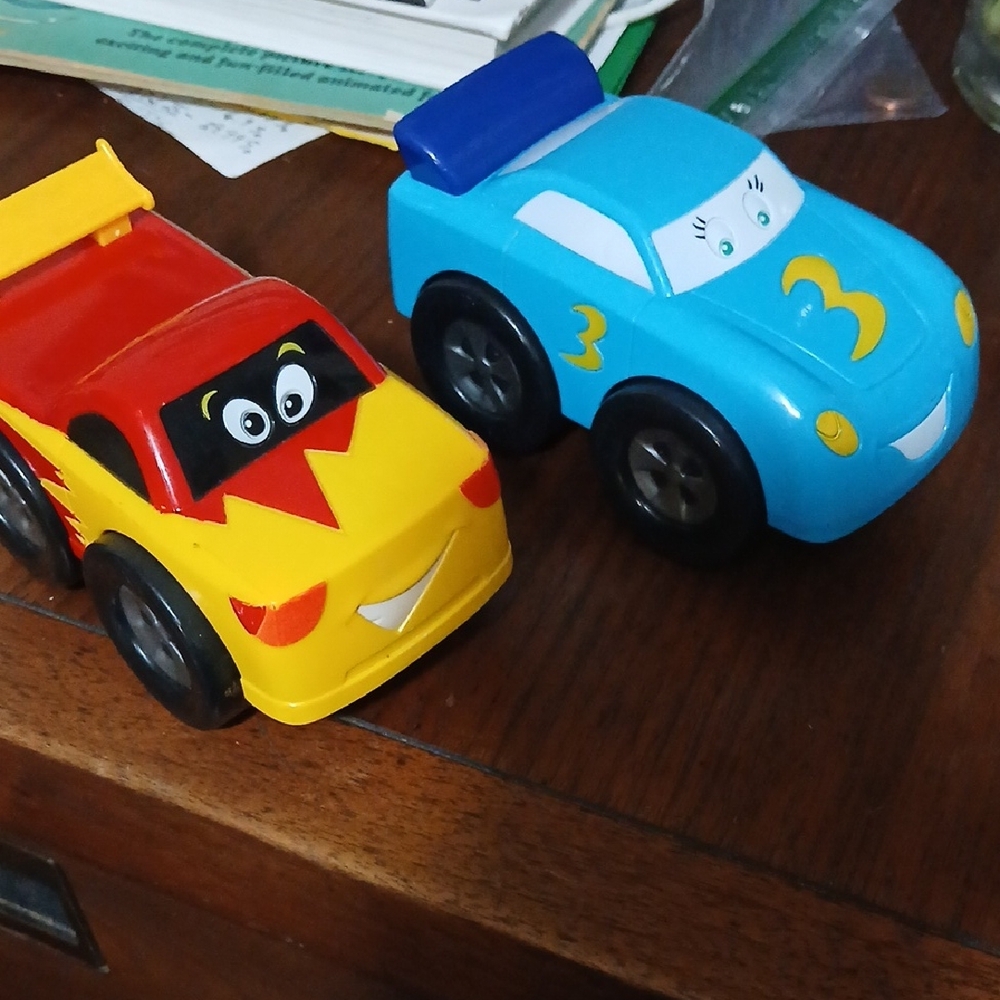 Boley Pair Of Colorful Race Cars Hauler Set